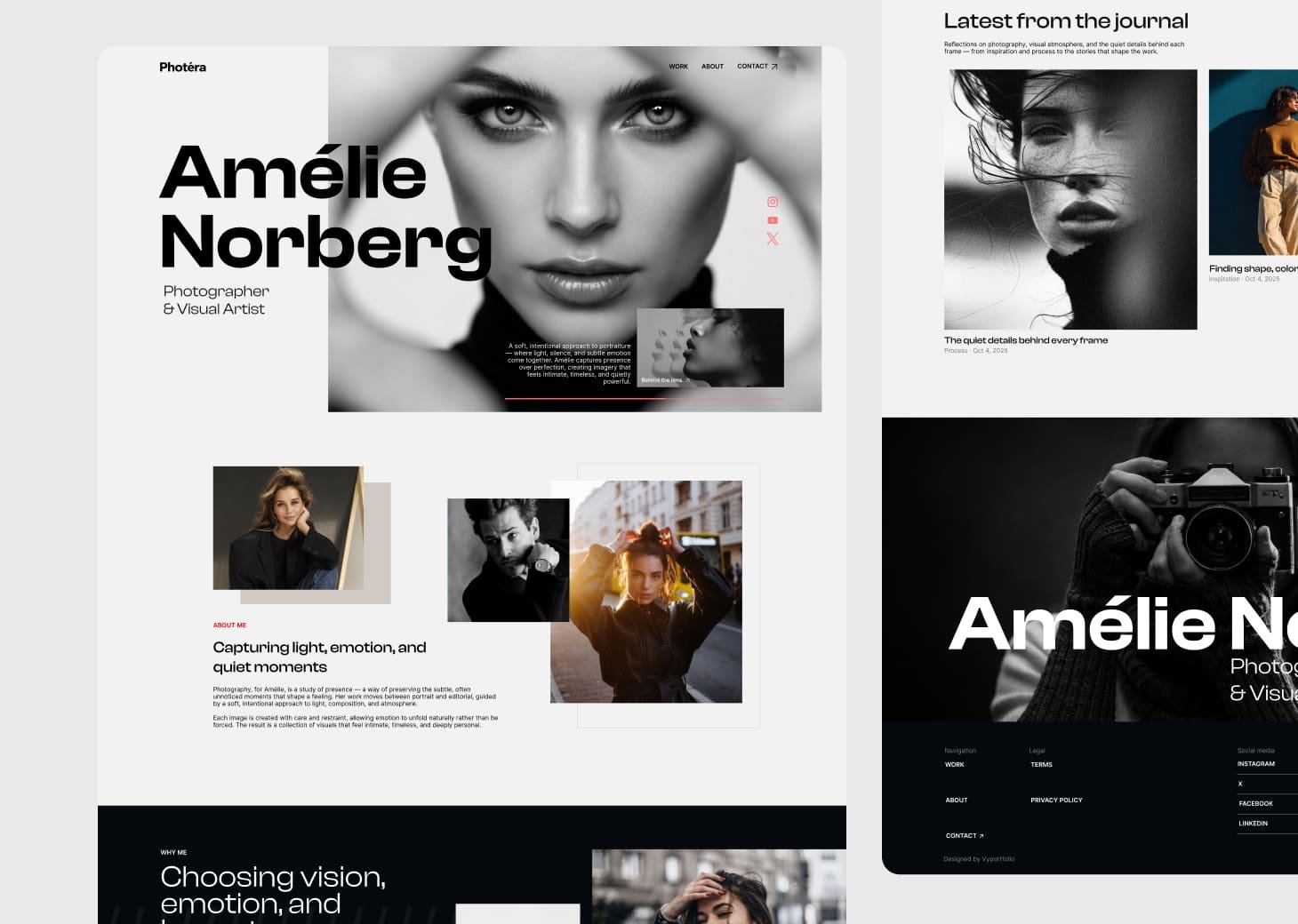 Photéra personal portfolio project preview